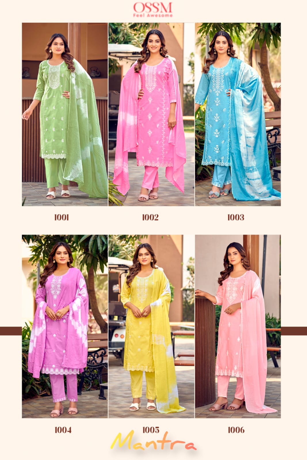 Mantra By Ossm Cotton Printed Kurti With Bottom Dupatta Wholesale Online
